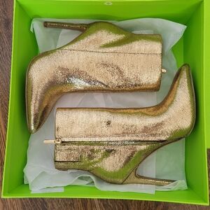 Metallic Gold Ankle Boots